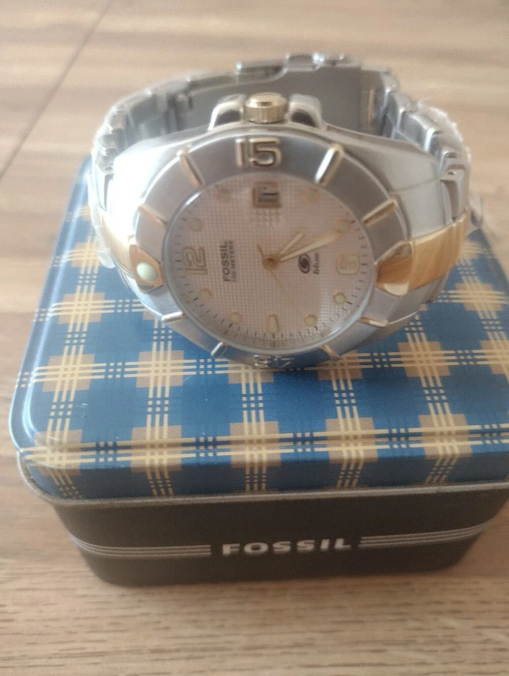 Men's AM-3447 Fossil Blue 38 MM Quartz Watch